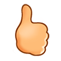 🖒 Emoji Gesto aberto com polegar para cima na Samsung Experience 8.0.
