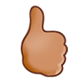 🖒🏽 Emoji Gesto «Pulgar hacia arriba»: Tono De Piel Medio en Samsung Experience 8.0.