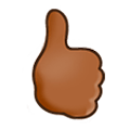 🖒🏾 Emoji Gesto «Pulgar hacia arriba»: Tono De Piel Oscuro Medio en Samsung Experience 8.0.