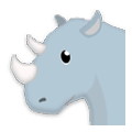 Émoji 🦏 Rhinocéros sur Samsung Experience 8.0.