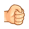 🤜🏻 Emoji Punho Direito: Pele Clara na Samsung Experience 8.0.