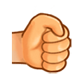 🤜🏼 Emoji Puño Hacia La Derecha: Tono De Piel Claro Medio en Samsung Experience 8.0.