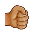 Emoji 🤜🏽 Pugno A Destra: Carnagione Olivastra su Samsung Experience 8.0.