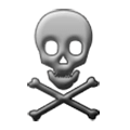 ☠️ Emoji Totenkopf mit gekreuzten Knochen Samsung Experience 8.0.