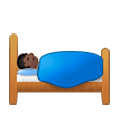🛌🏿 Emoji Pessoa Deitada Na Cama: Pele Escura na Samsung Experience 8.0.
