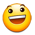 Emoji 😃 Faccina Con Un Gran Sorriso E Occhi Spalancati su Samsung Experience 8.0.