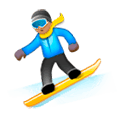 🏂🏽 Emoji Practicante De Snowboard: Tono De Piel Medio en Samsung Experience 8.0.