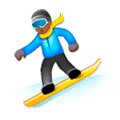 🏂🏾 Emoji Practicante De Snowboard: Tono De Piel Oscuro Medio en Samsung Experience 8.0.