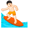 🏄🏻 Emoji Persona Haciendo Surf: Tono De Piel Claro en Samsung Experience 8.0.