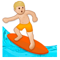 🏄🏼 Emoji Persona Haciendo Surf: Tono De Piel Claro Medio en Samsung Experience 8.0.