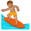 Émoji 🏄🏽 Personne Faisant Du Surf : Peau Légèrement Mate sur Samsung Experience 8.0.