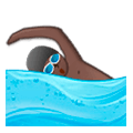 🏊🏿 Emoji Pessoa Nadando: Pele Escura na Samsung Experience 8.0.