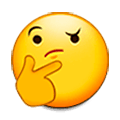 Emoji 🤔 Faccina Concentrata su Samsung Experience 8.0.