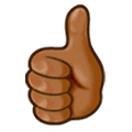 👍🏾 Emoji Polegar Para Cima: Pele Morena Escura na Samsung Experience 8.0.