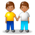 👬🏽 Emoji händchenhaltende Männer: mittlere Hautfarbe Samsung Experience 8.0.