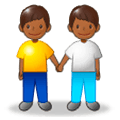 👬🏾 Emoji Dois Homens De Mãos Dadas: Pele Morena Escura na Samsung Experience 8.0.