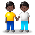 👬🏿 Emoji händchenhaltende Männer: dunkle Hautfarbe Samsung Experience 8.0.