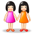 👭🏻 Emoji Mujeres De La Mano: Tono De Piel Claro en Samsung Experience 8.0.