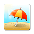 Émoji ⛱️ Parasol Sur Le Sol sur Samsung Experience 8.0.