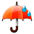 ☔ Emoji Paraguas Con Gotas De Lluvia en Samsung Experience 8.0.