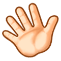 👋🏻 Emoji Mão Acenando: Pele Clara na Samsung Experience 8.0.