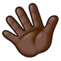 👋🏿 Emoji winkende Hand: dunkle Hautfarbe Samsung Experience 8.0.