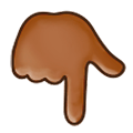 👇🏾 Emoji Dorso De Mano Con índice Hacia Abajo: Tono De Piel Oscuro Medio en Samsung Experience 8.0.