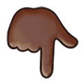 Emoji 👇🏿 Indice Abbassato: Carnagione Scura su Samsung Experience 8.0.