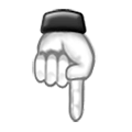 ☟ Emoji Indicador de dirección hacia abajo (sin pintar) en Samsung Experience 8.0.