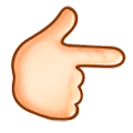 Emoji 👉🏻 Indice Verso Destra: Carnagione Chiara su Samsung Experience 8.0.