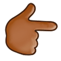👉🏾 Emoji Dorso De Mano Con índice A La Derecha: Tono De Piel Oscuro Medio en Samsung Experience 8.0.