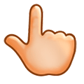 Emoji 👆🏼 Indice Alzato: Carnagione Abbastanza Chiara su Samsung Experience 8.0.