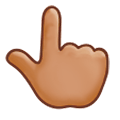 👆🏽 Emoji Dorso Da Mão Com Dedo Indicador Apontando Para Cima: Pele Morena na Samsung Experience 8.0.