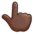 👆🏿 Emoji Dorso Da Mão Com Dedo Indicador Apontando Para Cima: Pele Escura na Samsung Experience 8.0.