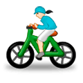 Emoji 🚴🏻‍♀️ Ciclista Donna: Carnagione Chiara su Samsung Experience 8.0.