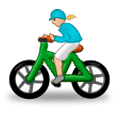 🚴🏼‍♀️ Emoji Radfahrerin: mittelhelle Hautfarbe Samsung Experience 8.0.