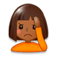 🤦🏾‍♀️ Emoji sich an den Kopf fassende Frau: mitteldunkle Hautfarbe Samsung Experience 8.0.