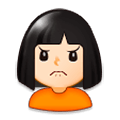 🙍🏻‍♀️ Emoji Mujer Frunciendo El Ceño: Tono De Piel Claro en Samsung Experience 8.0.