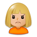 🙍🏼‍♀️ Emoji missmutige Frau: mittelhelle Hautfarbe Samsung Experience 8.0.