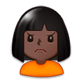🙍🏿‍♀️ Emoji Mulher Franzindo A Sobrancelha: Pele Escura na Samsung Experience 8.0.