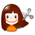 💇‍♀️ Emoji Frau beim Haareschneiden Samsung Experience 8.0.