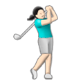 🏌🏻‍♀️ Emoji Mujer Jugando Al Golf: Tono De Piel Claro en Samsung Experience 8.0.