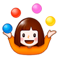 🤹‍♀️ Emoji Mujer Haciendo Malabares en Samsung Experience 8.0.