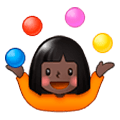 🤹🏿‍♀️ Emoji Mujer Haciendo Malabares: Tono De Piel Oscuro en Samsung Experience 8.0.