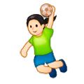 🤾🏻‍♀️ Emoji Mujer Jugando Al Balonmano: Tono De Piel Claro en Samsung Experience 8.0.