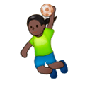 🤾🏿‍♀️ Emoji Mujer Jugando Al Balonmano: Tono De Piel Oscuro en Samsung Experience 8.0.