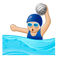 🤽🏼‍♀️ Emoji Mulher Jogando Polo Aquático: Pele Morena Clara na Samsung Experience 8.0.