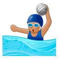 🤽🏽‍♀️ Emoji Mulher Jogando Polo Aquático: Pele Morena na Samsung Experience 8.0.