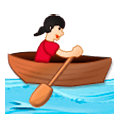 🚣🏻‍♀️ Emoji Mujer Remando En Un Bote: Tono De Piel Claro en Samsung Experience 8.0.