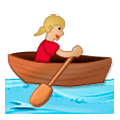 🚣🏼‍♀️ Emoji Mujer Remando En Un Bote: Tono De Piel Claro Medio en Samsung Experience 8.0.